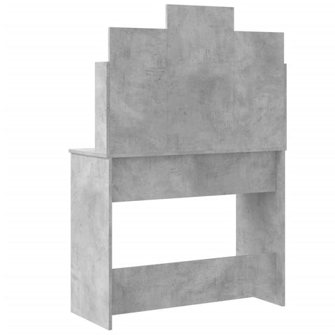vidaXL Dressing Table with LED Lights Concrete Grey 96x40x142 cm