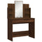 vidaXL Dressing Table with LED Lights Brown Oak 96x40x142 cm