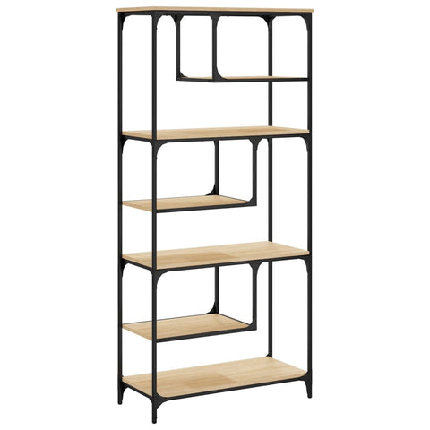 vidaXL Bookcase Sonoma Oak 81x36x176 cm Engineered Wood