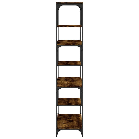 vidaXL Bookcase Smoked Oak 81x36x176 cm Engineered Wood