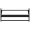 vidaXL 4 Piece Wall Shelf Set with Bars Black Engineered Wood