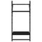 vidaXL 4 Piece Wall Shelf Set with Bars Black Engineered Wood