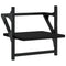 vidaXL 4 Piece Wall Shelf Set with Bars Black Engineered Wood