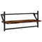 vidaXL 4 Piece Wall Shelf Set with Bars Smoked Oak Engineered Wood
