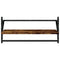 vidaXL 4 Piece Wall Shelf Set with Bars Smoked Oak Engineered Wood