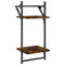 vidaXL 4 Piece Wall Shelf Set with Bars Smoked Oak Engineered Wood