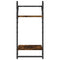 vidaXL 4 Piece Wall Shelf Set with Bars Smoked Oak Engineered Wood