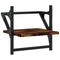vidaXL 4 Piece Wall Shelf Set with Bars Smoked Oak Engineered Wood
