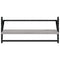 vidaXL 4 Piece Wall Shelf Set with Bars Grey Sonoma Engineered Wood