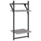 vidaXL 4 Piece Wall Shelf Set with Bars Grey Sonoma Engineered Wood