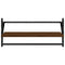 vidaXL 4 Piece Wall Shelf Set with Bars Brown Oak Engineered Wood