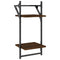 vidaXL 4 Piece Wall Shelf Set with Bars Brown Oak Engineered Wood