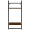 vidaXL 4 Piece Wall Shelf Set with Bars Brown Oak Engineered Wood