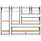 vidaXL 6 Piece Wall Shelf Set with Bars Sonoma Oak Engineered Wood