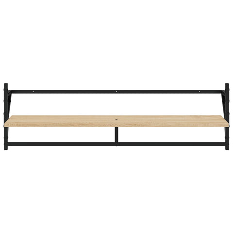 vidaXL 6 Piece Wall Shelf Set with Bars Sonoma Oak Engineered Wood