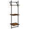 vidaXL 6 Piece Wall Shelf Set with Bars Smoked Oak Engineered Wood