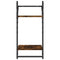 vidaXL 6 Piece Wall Shelf Set with Bars Smoked Oak Engineered Wood
