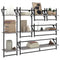 vidaXL 6 Piece Wall Shelf Set with Bars Grey Sonoma Engineered Wood