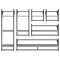 vidaXL 6 Piece Wall Shelf Set with Bars Grey Sonoma Engineered Wood