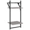 vidaXL 6 Piece Wall Shelf Set with Bars Grey Sonoma Engineered Wood