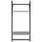 vidaXL 6 Piece Wall Shelf Set with Bars Grey Sonoma Engineered Wood