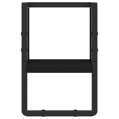 vidaXL Wall Shelf with Bar Black 20x25x30 cm