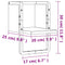 vidaXL Wall Shelf with Bar Grey Sonoma 20x25x30 cm