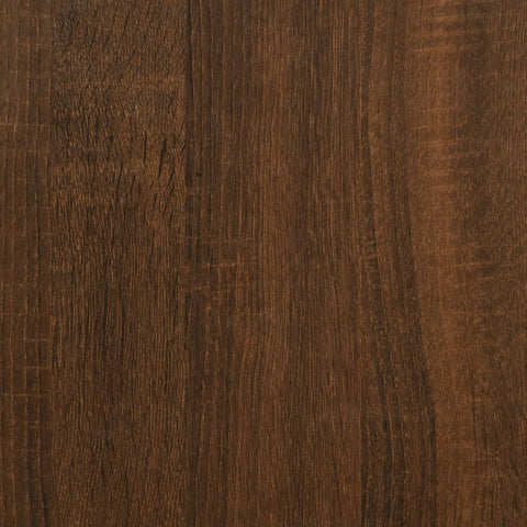 vidaXL Wall Shelf with Bar Brown Oak 20x25x30 cm