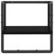 vidaXL Wall Shelf with Bar Black 30x25x30 cm