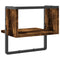 vidaXL Wall Shelf with Bar Smoked Oak 30x25x30 cm