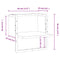vidaXL Wall Shelf with Bar Smoked Oak 30x25x30 cm