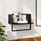 vidaXL Wall Shelf with Bar Black 40x25x30 cm