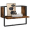 vidaXL Wall Shelf with Bar Smoked Oak 40x25x30 cm