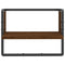 vidaXL Wall Shelf with Bar Brown Oak 40x25x30 cm