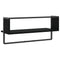 vidaXL Wall Shelf with Bar Black 65x25x30 cm