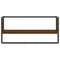 vidaXL Wall Shelf with Bar Brown Oak 65x25x30 cm
