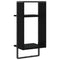 vidaXL Wall Shelf with Bar Black 30x25x65 cm