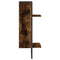 vidaXL Wall Shelf with Bar Smoked Oak 30x25x65 cm