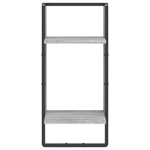 vidaXL Wall Shelf with Bar Grey Sonoma 30x25x65 cm