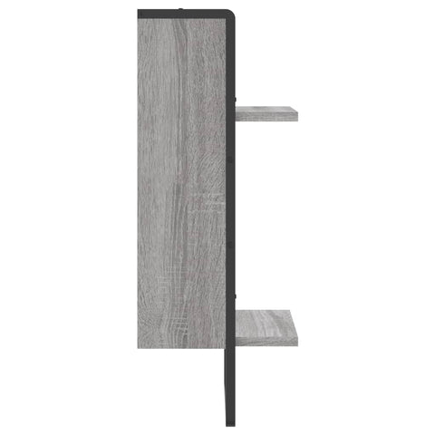 vidaXL Wall Shelf with Bar Grey Sonoma 30x25x65 cm