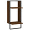 vidaXL Wall Shelf with Bar Brown Oak 30x25x65 cm