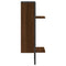 vidaXL Wall Shelf with Bar Brown Oak 30x25x65 cm