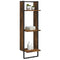 vidaXL 3-Tier Wall Shelf Smoked Oak 30x25x100 cm Engineered Wood