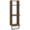 vidaXL 3-Tier Wall Shelf Brown Oak 30x25x100 cm Engineered Wood
