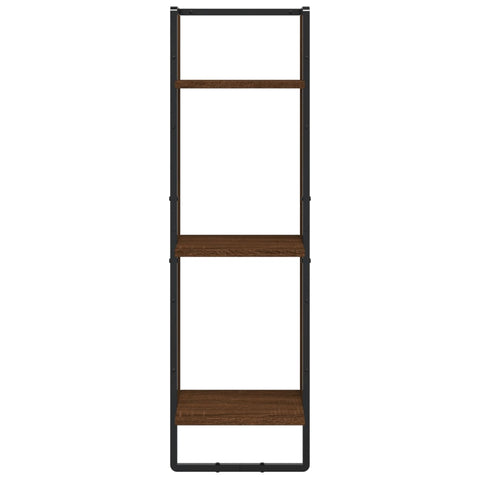 vidaXL 3-Tier Wall Shelf Brown Oak 30x25x100 cm Engineered Wood