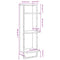 vidaXL 3-Tier Wall Shelf Brown Oak 30x25x100 cm Engineered Wood