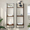 vidaXL 3-Tier Wall Shelf Brown Oak 30x25x100 cm Engineered Wood