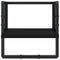 vidaXL 4 Piece Wall Shelf Set with Bars Black Engineered Wood
