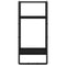 vidaXL 4 Piece Wall Shelf Set with Bars Black Engineered Wood
