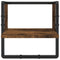 vidaXL 4 Piece Wall Shelf Set with Bars Smoked Oak Engineered Wood
